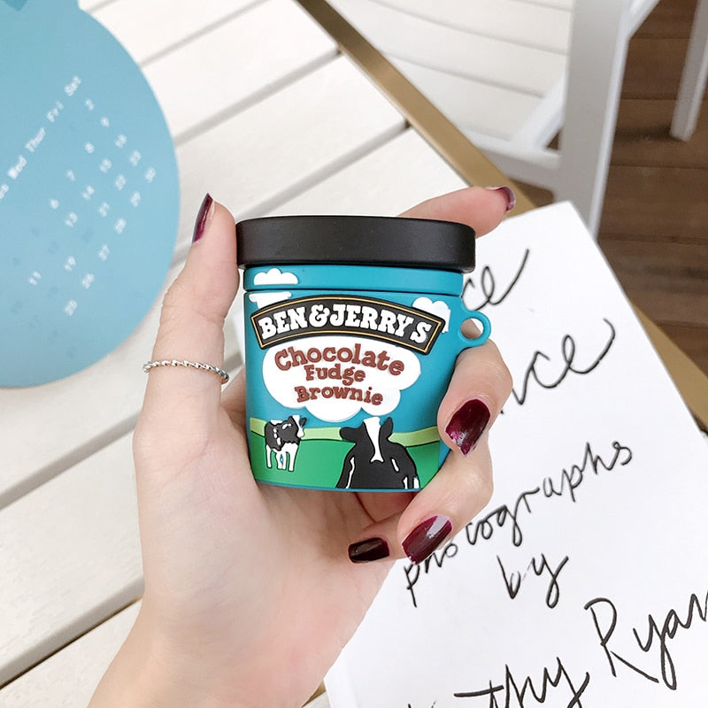 Brand ben jerry chocolate ice cream case For AirPods 1 2 Pro