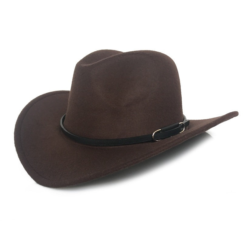Sombrero tejano unisex con correa
