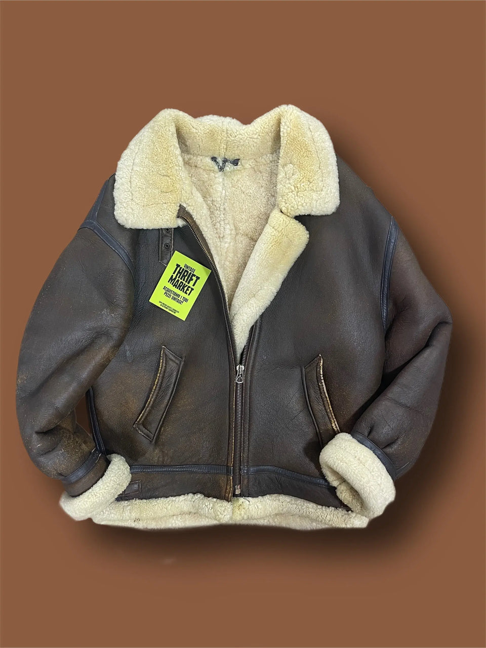 Montone Vintage Vero Shearling tg S oversize