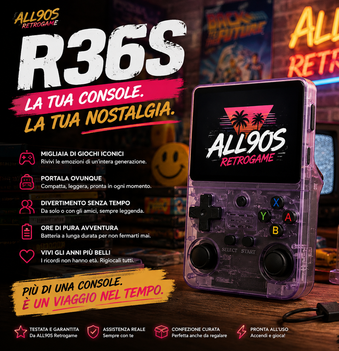 R36S Pro Originale – ARKOS 2.0  Doppio Chip RAM • Rockchip RK3326
