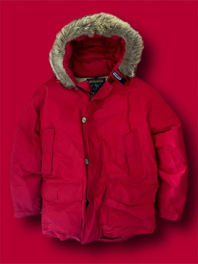 Parka con Pelliccia Woolrich vintage red Thriftmarket