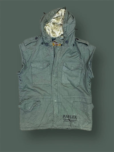 Parka gilet Harley Davidson cappuccio vintage tg M Thriftmarket