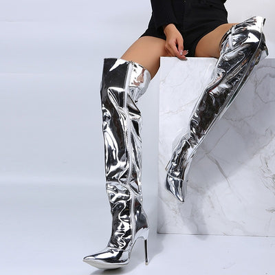 Stivale alto demonia mirror donna tacco MUST HAVE