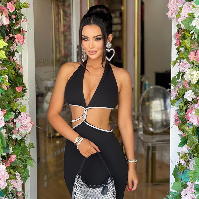 Vestido largo Irene con tejido